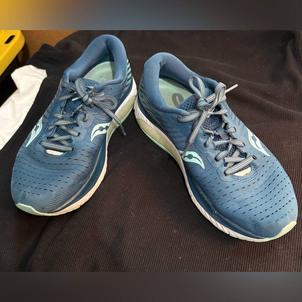 Saucony Teal Athletic Sneakers Size 8.5 - Picture 1 of 4